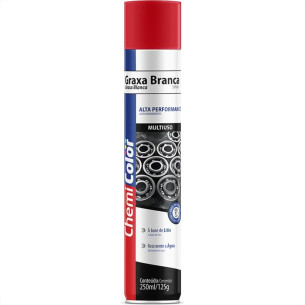 Graxa Spray Chemicolor Branca Litio 250Ml/125G.