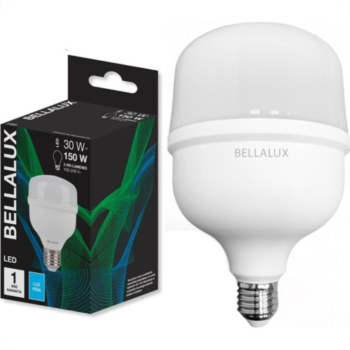 Lampada Led Alta Potencia Bellalux 30W. 2400Lm E-27. Bivolt 6500K.