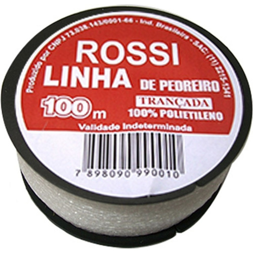 Linha Para Pedreiro Trancada Rossi 100M - Kit C/12 Pecas