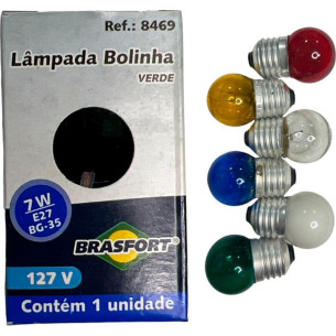 Lampada Bolinha Brasfort 7Wx127V. Sortida - Kit C/25 Pecas