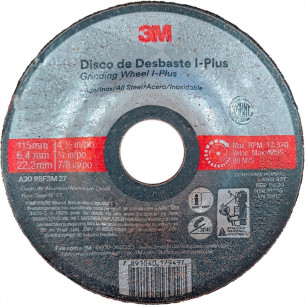 Disco Desbaste 3M - 4.1/2''X1/4''X7/8''