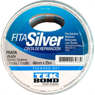 Fita Silver Tape Tekbond 48Mm X 25M Prata