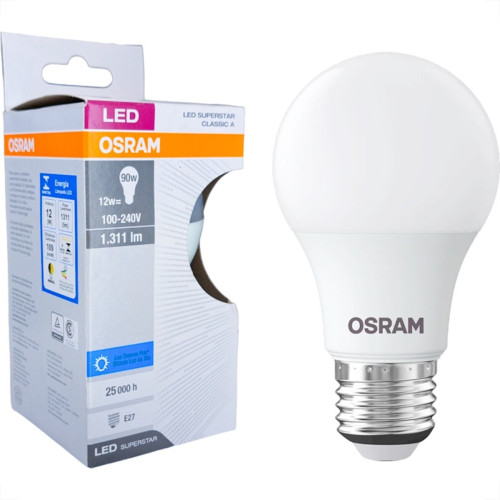 Lampada Led Bulbo Osram A-90 12W. 6500K.