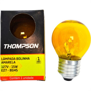 Lampada Colorida Thompson 15Wx127V. Amarela - Kit C/10 Pecas