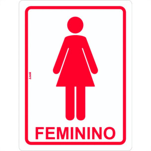 Placa Look 15X20Cm (Sanitario Feminino) - Kit C/5 Pecas