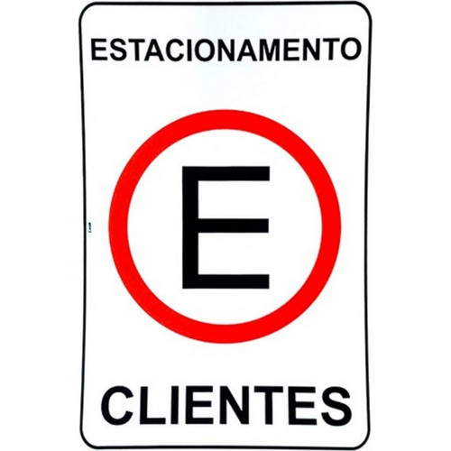 Placa Look 20X30Cm (Estacionamento Para Clientes) - Kit C/5 Pecas