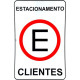 Placa Look 20X30Cm (Estacionamento Para Clientes) - Kit C/5 Pecas