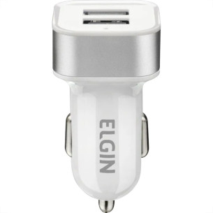 Carregador Elgin Veicular Entrada (11 A 14V.) 2 Saidas Usb 5V.