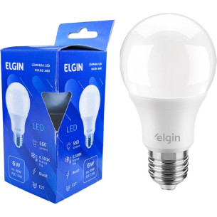 Lampada Led Bulbo Elgin A60 - 6W. 6500K. - Kit C/10 Pecas