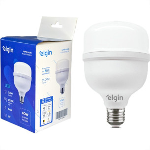 Lampada Led Alta Potencia Elgin 40W. 3200Lm Bivolt 6500K.