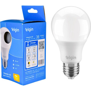 Lampada Led Bulbo Elgin A60 - 9W. 3000K. - Kit C/10 Pecas