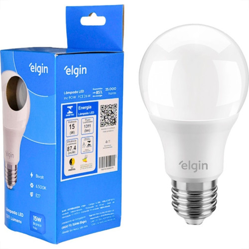 Lampada Led Bulbo Elgin A60 - 15W. 6500K.