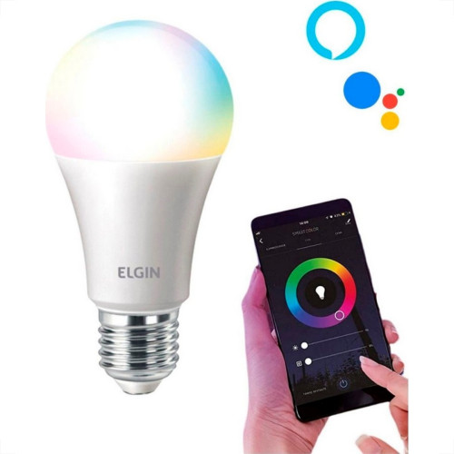 Lampada Led Bulbo Elgin Wifi Smart Color A60 - 10W.