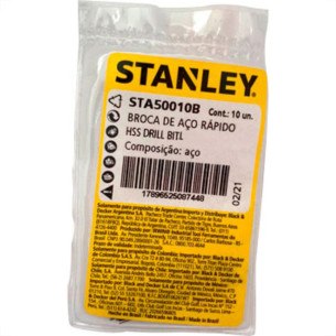 Broca Aco Rapido Stanley 3,0 Mm - Kit C/10 PC