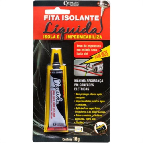 Fita Isol. Liq.Preta Quimatic 16G