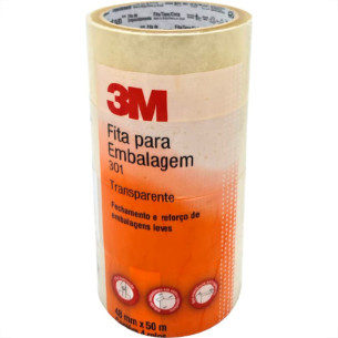 Fita Adesiva P/Embalagem Transp. 3M 48 X 50 - Kit C/4 RL