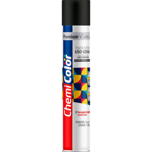 Spray Chemic Geral Preto Fosc.250Ml