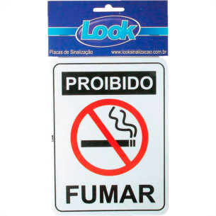 Placa Sinalizacao 15X20 Proibido Fumar - Kit C/5 CA