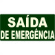 Placa Sinal.15X25 Lum.Saida Emerg - Kit C/5 CA