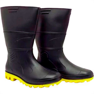 Bota Pvc Preta Solado Amar.Rca 42