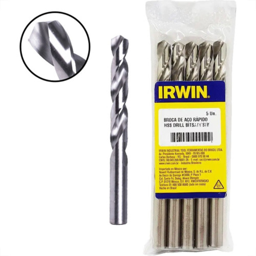 Broca Aco Rapido Irwin 12,0Mm - Kit C/5 PC