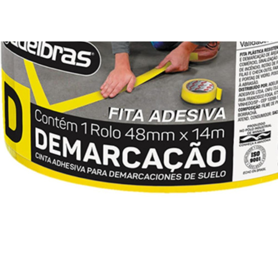 Fita Ades Demarcacao Adelbr Amarelo 48Mmx14M