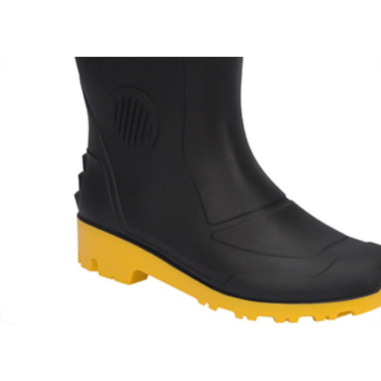 Bota Pega Forte Preto/Amarelo Cano Medio N.40