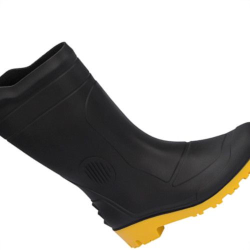 Bota Pega Forte Preto/Amarelo Cano Medio N.41