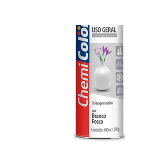 Spray Chemicolor Geral Branco Fosc 400Ml - Kit C/6 LT