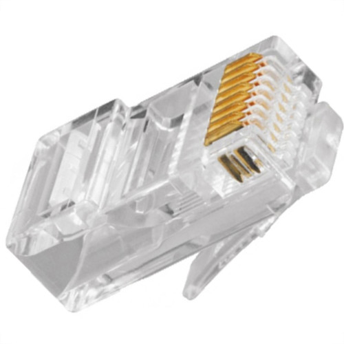 Conector P/Computador Modular Rj45 - Kit C/100 Unidades