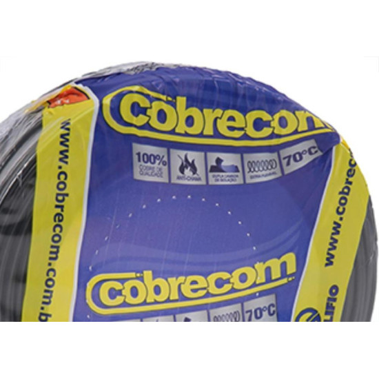 Fio Cabo Auto Cobrecom 100mts 1,5mm Preto