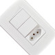 Kit C/2 - Conjunto Peesa Alfa 1548A 2 interruptores Sim.T...