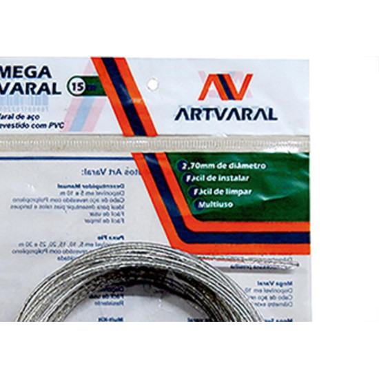 Varal De Aco Mega 15Mt 2,7Mm