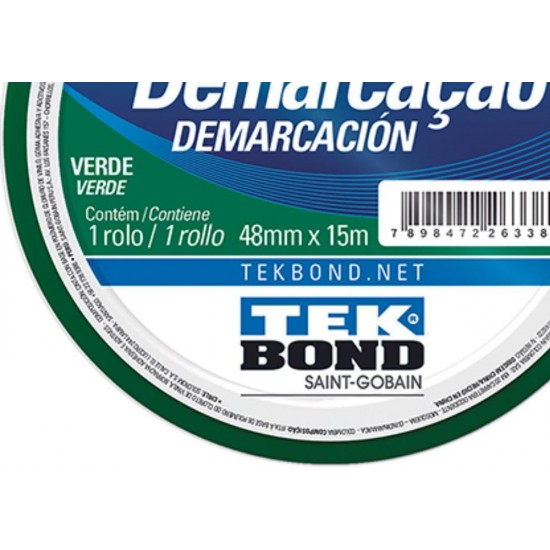 Fita Ades Demarcacao Tekbond Verde 48Mmx15M