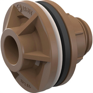 Adaptador  C/Flange Pvc Tigre 3/4 Marrom