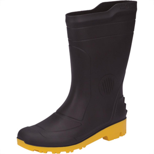 Bota Pega Forte Preto/Amarelo Cano Medio N.45/46