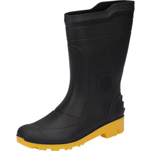 Bota Pega Forte Preto/Amarelo Cano Medio N.38