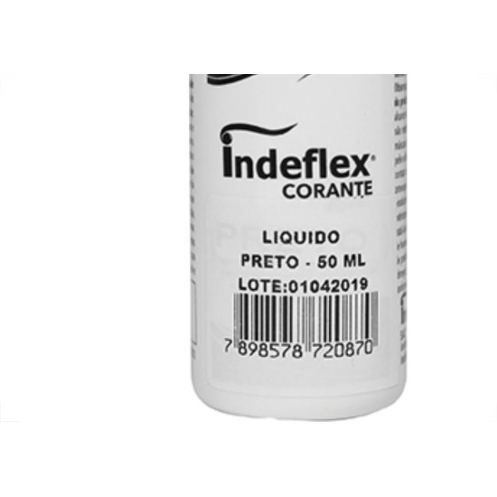 Corante Indeflex Preto 50Ml - Kit C/12 Unidades