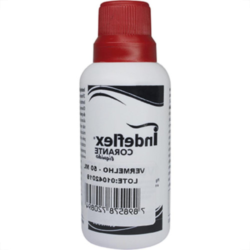 Corante Indeflex Vermelho 50Ml - Kit C/12 Unidades