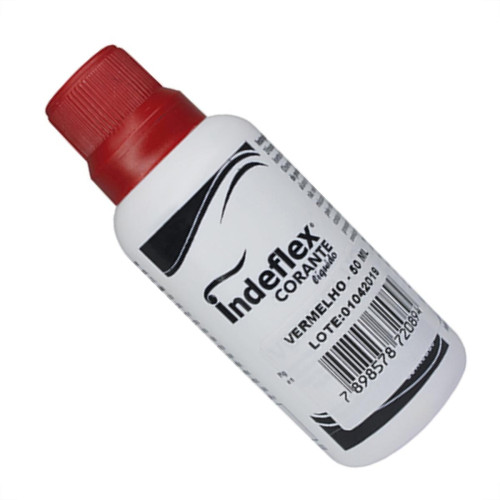 Corante Indeflex Vermelho 50Ml - Kit C/12 Unidades