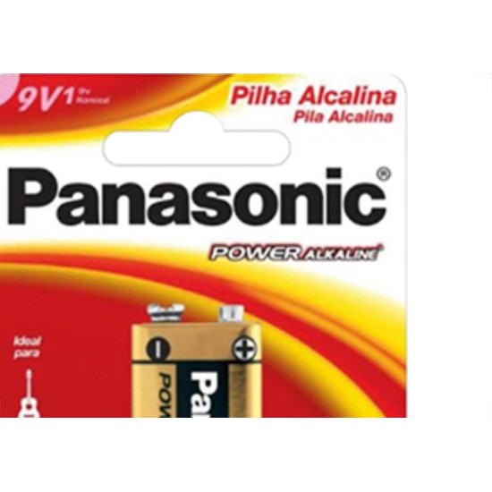 Pilha Alcalina Panasonic Bateria 9V