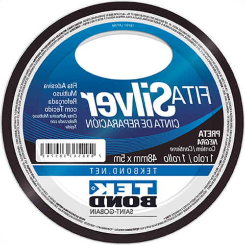 Fita Silver Tape Tekbond Preta 48Mmx05Mt