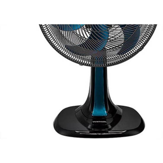 Ventilador De Mesa 30Cm Preto/Azul 127V Turbo Vent