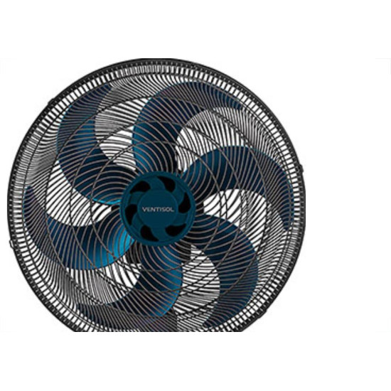 Ventilador De Mesa 30Cm Preto/Azul 220V Turbo Vent