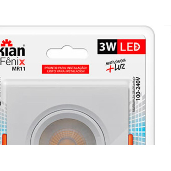 Spot Emb.03W Led 6000K Quad Kian