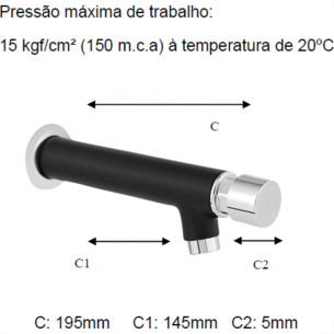 Torneira Black Alphamatic 3100X1/2 Par