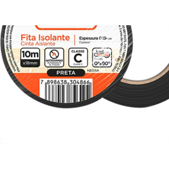 Fita Isol B_D 10Mts - Kit C/10 Unidades