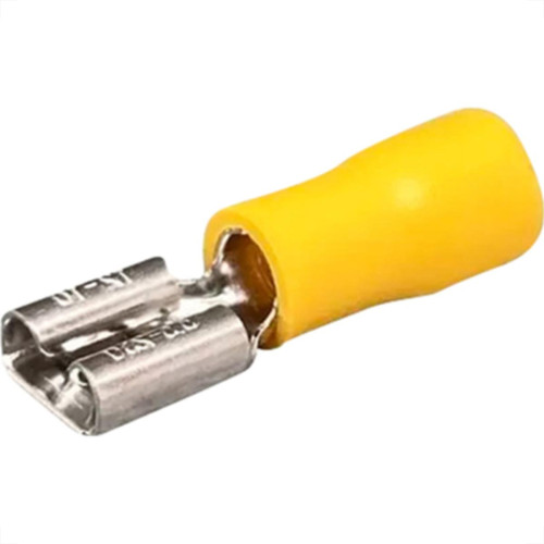 Terminal Pre-Isol Femea 4,0-6,0 Amarelo Penzel - Kit C/100 Unidades