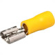 Terminal Pre-Isol Femea 4,0-6,0 Amarelo Penzel - Kit C/100 Unidades