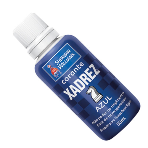 Corante Xadrez 50Ml Azul - Kit C/12 Unidades